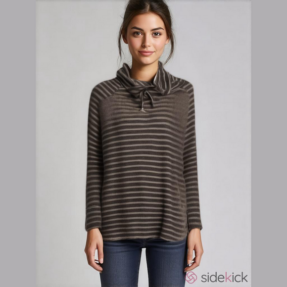 41 Hawthorn Tops - 2 for $10 | Stitch Fix Tarlio Brushed Cowl Neck Knit Striped Top Medium
